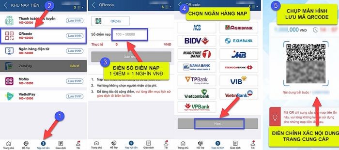 Nạp tiền Kubet dễ dàng